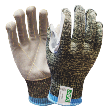 0082 One Stop Shopping Safety General Protection CE EN388 Anti-cutting Steel wire Knitting Cow leather sewed Gloves